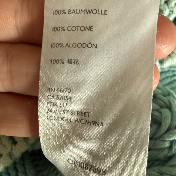 Free People Light Blue Women's Cowl 100% Cotton Sweater - Picture 7 of 7